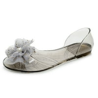 Puntoco ženske sandale zazor, ženske ležerne kristalne sandale Jelly cipele čipke cvijeće ravne sandale