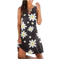 WHLBF Ženske haljine klirence maxi, ženska ležerna ljetna haljina s cvjetnim tiskanim haljinama na plaži