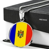 Moldavija Ogrlica zastava Moldavija Oznaka od nehrđajućeg čelika ili 18K zlato 18-22