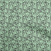 Onuone Rayon Mint Zelena tkanina Cvjeća za šivanje materijala Ispis tkanina od dvorišta širokog jb