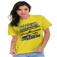 Sjeverna Karolina prva u letu ravnina grafička majica muškarci ili žene Brisco brendovi 3x