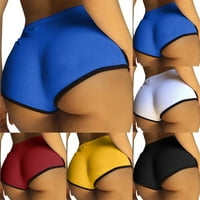 Ženske kratke hlače Joga Sportske hlače Teretana Workout Plaža Waist plijen Casual Slim Fit Black 2xl