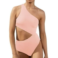 Tawop Girls Tankini Žene Čvrsto struk rame Jedan bikini kupaći kostim ružičastog zlata veličine 4