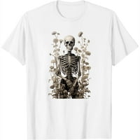 Skull Halloween Poklon moda grafička majica za kratku rukavu kratkih rukava, rastezljivi i udobni ljetni
