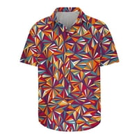 Dugme Down Majica za muškarce Moderna fit carseg kampa kratki rukav modni tropski cvjetni cvjetni print