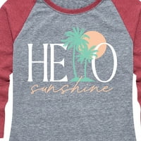 Instant poruka - Hello Sunshine Palms - Ženska grafička majica Raglan