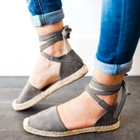 Miayilima siva sandale žene Ljetne modne ženske casual cipele ravne čipke za slobodno vrijeme rimske