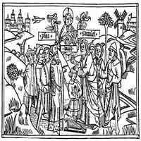 Samuel pomazanje David n. Woodcut iz Köln Biblija, 1478-80. Poster Print by