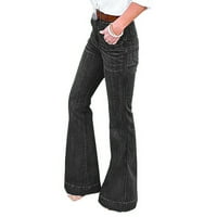 Ženska moda Ležerne prilike, Mid Squik džep Jeans Pants Denim casual pantalone