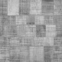 Ahgly Company u zatvoreni kvadratni patchwork sive prelazne prostirke, 5 'kvadrat
