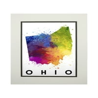 Ohio, državna apstraktna akvarelna ploča