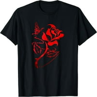Ženske vrhove atribalne crvene ruže - smiješna vrtlarna ruža ruža T-majica poklon posada majica za zabavu