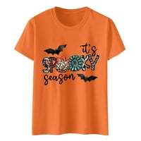 Gzea Womens Tops Women Funny J Print majica za novitete Tops Sezone Narančasti Tees Lips Majice