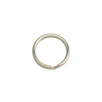 Wuuycoky Vanter promjer metalni srebrni ključni prstenovi zakrivljeni površinski podijeljeni prsten