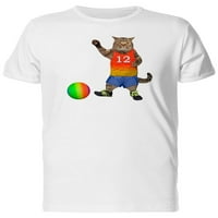 Cool Cat Soccer Player Tee Muški -Image by Shutterstock