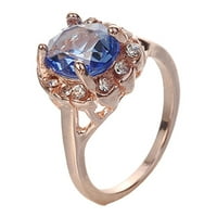 Cara Lady Liquel Retro Inlaid Multicolor prsten Dame Jewelry Blue 8