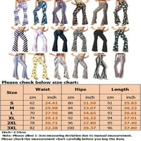Glookwis Žene Zebra Grafičke dno Trčeve kontrolne pantalone Istezanje pune pantalone Leopard Polka Dot