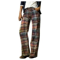 Airpow Hlače za žene Ženske modne udobne ispisane ravne ležerne pantalone hlače casual pantalone sa