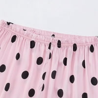 Urmaic pidžama set za klima uređaj 5-14T dječake Djevojke dugme-up svilenkasto dot Print Spavaća odjeća