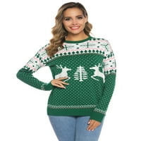 Uniexcosm Porodični ružni božićni džemperi za žene zabavno i slatki džemper za zimske i zabavne zabave