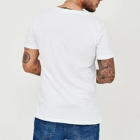 Zuwimk muns majice za vježbanje, muške grafičke majice kratkih rukava White, XL