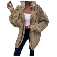 Ženski kardigan s dugim rukavima jesen zimski modni otvoreni prednji ispis Lagani džemperski džemper