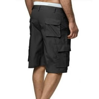 Odeerbi ljetne tegore za muškarce Bermuda Hlače maskirne radne šorc Srednja struka Multi-džepne hlače
