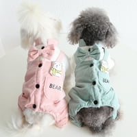 Odjeća za kućne ljubimce uzorak uzorak protiv blijedenog tkanina srednjeg psa Topli kombinent za spoljnu