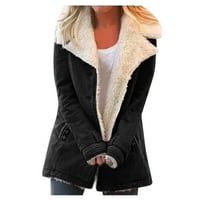 Mišuowi zimski kaputi za žene WOOW Plus size Zimska topla kompozitna Plushbutton reverls jakna OutwoopCoat