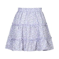 Plus veličina suknja za žene čišćenje Žene Ljeto Ležerne prilike Vintage High Squik cvjetna printska