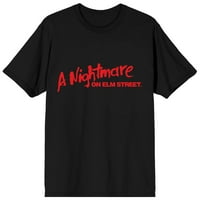 Muška crna majica, noćna mora na Elm Street Logo-S
