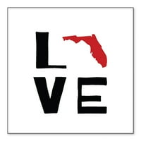 Distinconknk Prilagođeni naljepnica odbojnika - 6 6 ukrasni dekal - bijela pozadina - Florida - ljubav
