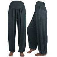 DrpGunly ženske hlače, čipke srednje struice labave kratke hlače, elastične točke za struk, široke hlače