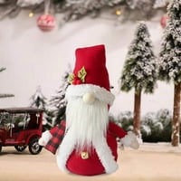 Božićna dekor Clearian Božićna plišana lutka, ukras bez lica, stojeća lutka, desktop ukras, može se