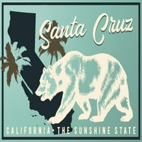 Santa Cruz, Kalifornija, državni medvjed na plavoj boji