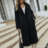 Ženski kaput Otiska odjeća Jesen Štednja Žene dame toplo Furry Copt jakna Zimska solidna isključivanje