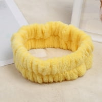 Anvazise Set Bright Color Fluffy makeup trake za glavu visoke elastičnosti Coral Fleece kose ručni trake