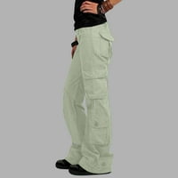 High Squiste teretni pantalone za žene Ležerne prilike elastične strugove Lagane joggers hlače na otvorenom