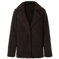 Zunfeo Fleece jakna Žene toplo sa labavim FIT-om Fuzzy Fau Fur Cardigan- Novi dolazak Casual Plish T