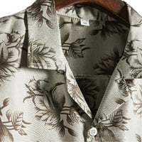 Polo majice za muške ležerne ljetne tiskane kratke rukave spuštaju majicu sa džepom