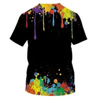 Jsaierl Grafičke majice za muškarce Ljetna casual 3D košulja za tiskanu košulju Redovna fit kratki rukav