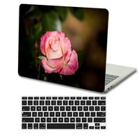 Kaishek Hard Shell CASE pokriva kompatibilan MacBook Air. Poklopac + crna tastatura, ruža Serija 0247