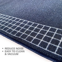 Ručka tepih za hodnik karirano obrubljene plave boje ili široko po vašoj duljini izbori otporni na gumenu