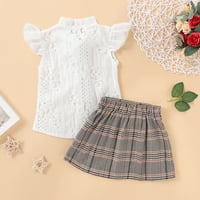 TODDLER Baby Girl Ljetna odjeća Set Tops Majica Mini suknje Dečija odjeća