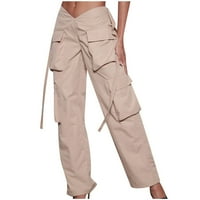 Airpow Clearsance Teretne hlače Ženska ulična stil Modni dizajn Sense Multi džepni kombinezoni Niske