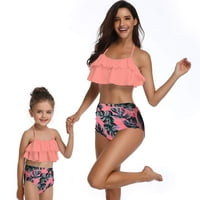 Porodica podudaranje djevojčica kupaći kostim majka kćeri kupaći kostimi žene ljetni bikini set s-xl
