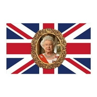 PUNLING England Queen Flag sa visokokvalitetnim tiskarskim i svijetlim bojama za vanjske zastave i transparenti