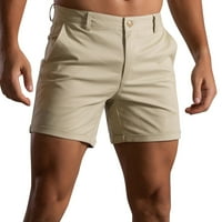 Muške ljetne hlače od solidne boje džepove crtanje labavo brzo suhog povremenog sportova trčanje ravnih