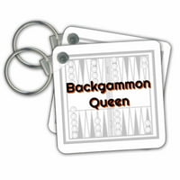 3Droza Slika Backgammon Queen - Key Lains, 2. po, setu 2