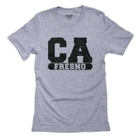 Fresno, California CA Classic City State Sign Muška siva majica